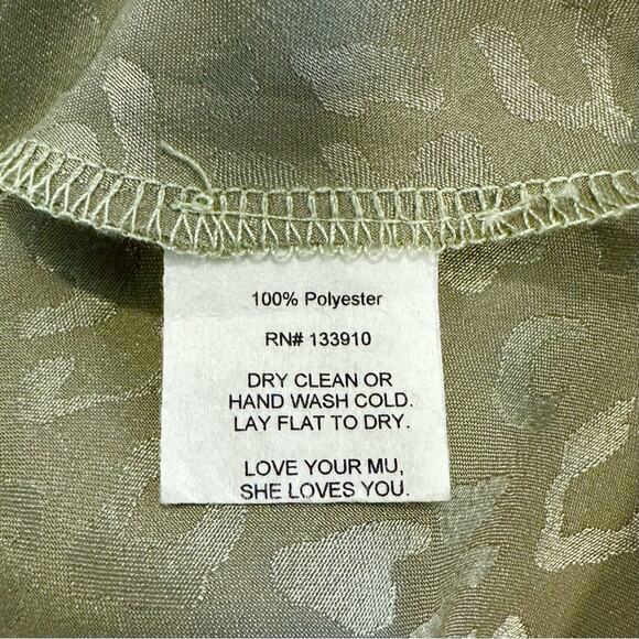 Show Me Your MuMu Zio Slip Midi Dress Sage Cheetah Size Medium - Picture 7 of 7